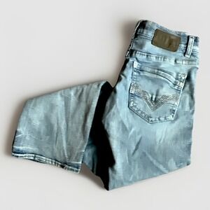 BKE Aiden Straight Leg Bootleg Blue Light Wash Jeans Mens 29X30 Boot Cut Modern